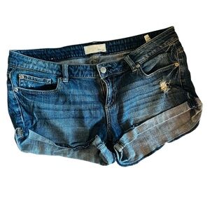 GAP Dark Blue Flirty Short Denim Roll-Cuff Shorts